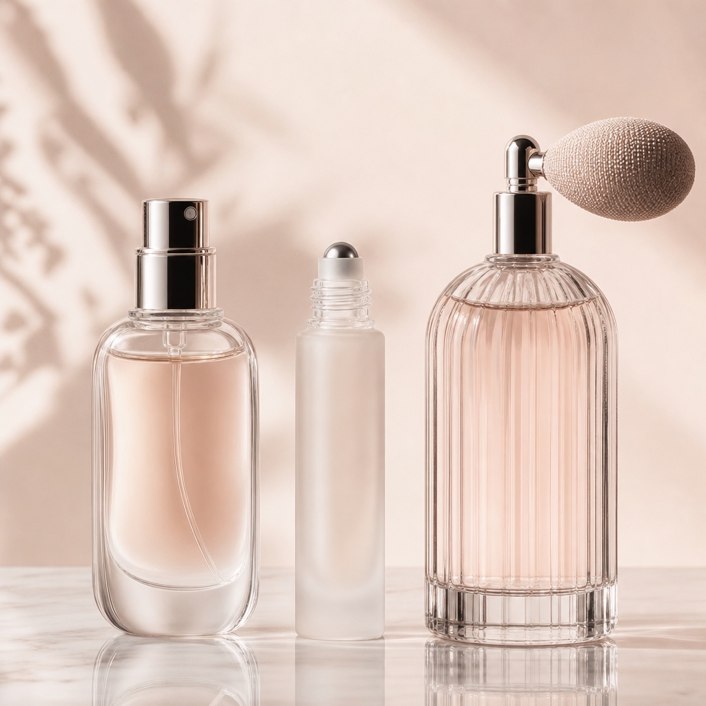 Luxury glass bottles premium beauty skincare packaging
